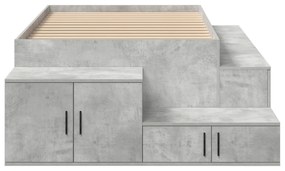 Estrutura de Cama Cinza Betão 90x200 cm