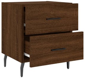 Mesa de cabeceira 2 pcs derivados de madeira carvalho castanho