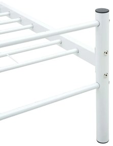 Estrutura de cama 180x200 cm metal branco