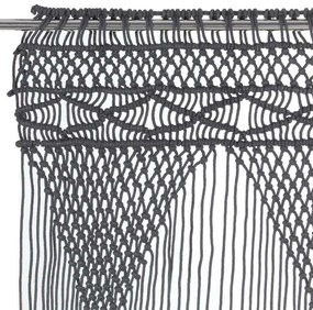 Cortina em macramé 140x240 cm algodão antracite