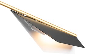 Candeeiro suspenso de design preto com 6 luzes douradas - Sinem Design