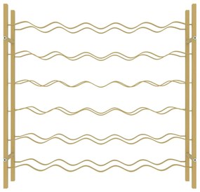 Garrafeira para 36 garrafas metal dourado