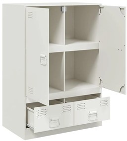 Aparador alto 67x39x95 cm aço branco