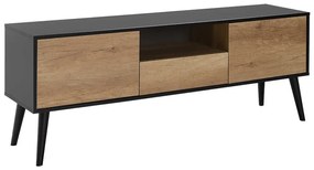 Móvel de TV "Maxim" – Preto &amp; Taupe – 160 x 58 x 41 cm – Design Modern