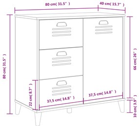 Aparador VIKEN 80x40x80 cm derivados de madeira branco