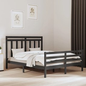 3105327 vidaXL Estrutura de cama 160x200 cm madeira maciça cinzento