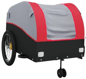 Reboque para bicicleta 45 kg ferro preto e vermelho