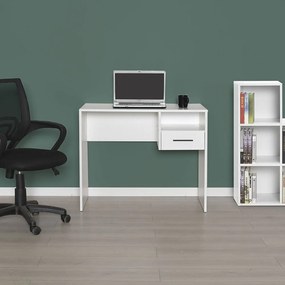 Secretária "Pure" com Gaveta e Prateleira - 90 x 75 x 50 cm - Branco -