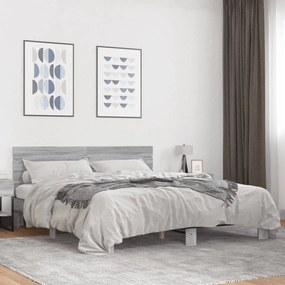 vidaXL Estrutura de cama 180x200 cm derivados madeira/metal