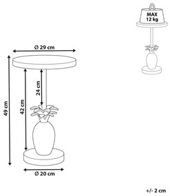 Mesa de apoio em metal dourado PANNOUVRE Beliani