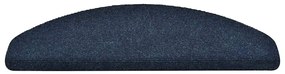 Tapetes de escada autoadesivos 5 pcs 65x21x4 cm azul-marinho