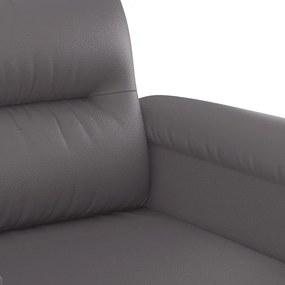 Sofá de 2 lugares 120 cm couro artificial cinza