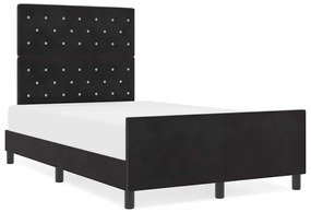 Cama de Veludo Preto vidaXL 120x190 cm
