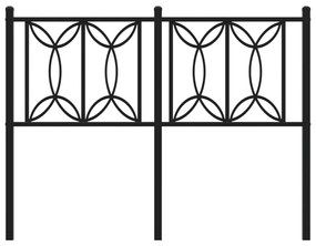 Cabeceira de cama 120 cm metal preto