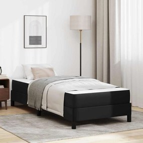 vidaXL Estrutura da Cama com colchão Preto 80 x 200 cm tecido