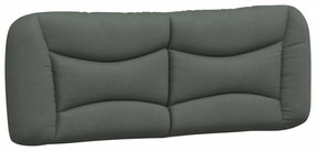 Cama com colchão 140x200 cm tecido cinzento-escuro