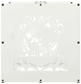 Suporte para lenha 40x40x40 cm aço laminado a frio branco