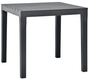 48784 vidaXL Mesa de jardim 78x78x72 cm plástico antracite