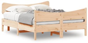 vidaXL Cama sem colchão 160x200 cm madeira de pinho maciça