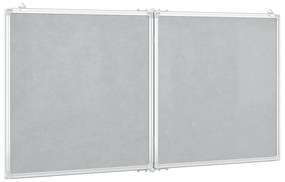 Quadro branco magnético dobrável 120x60x1,7 cm alumínio