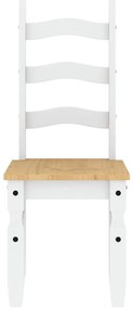 3 pcs conjunto de jantar Panama madeira pinho maciça branco