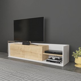 Móvel TV Krog – Branco Carvalho – 160x35x36,8 cm