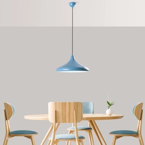 Candeeiro de Teto Eysan – Azul Claro – Ø35 h:20 cm