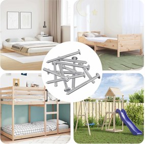 vidaXL Parafusos para Móveis 1400 pcs Prateado Aço