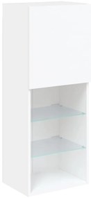 Móvel de TV com luzes LED 40,5x30x102 cm branco