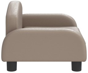 Sofá infantil 50x40x30 cm couro artificial cappuccino