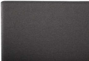 Cama de casal continental em tecido cinzento escuro 180 x 200 cm PRESIDENT Beliani