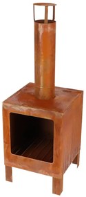 Fogão de terraço S cor de ferrugem