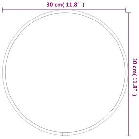 Espelho de parede redondo Ø 30 cm prateado