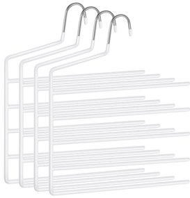 Conjunto de 4 cabides múltiplos 32 x 0,5 x 35 cm branco