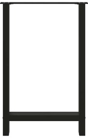 Pés para mesa de bar pretos 2 peças 60x(90-91) cm aço