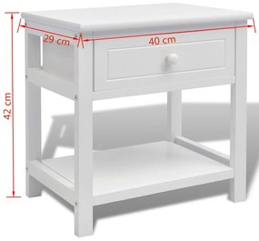 Cabeceiras, 2 pcs, madeira, branco