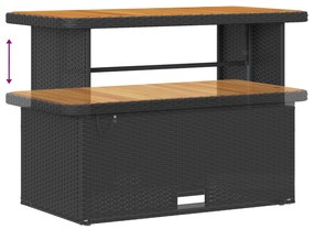 Conjunto de Sofá de Jardim vidaXL 13 Peças com Almofadas Preto de Vime