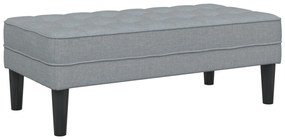 Banco vidaXL Cinza claro 113x57x39 cm Tecido