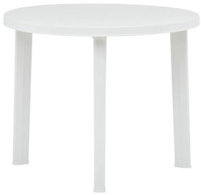 Mesa de jardim 89 cm plástico branco