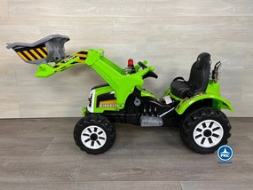 Trator infantil eletrico Tractor Claas Style 12V com Pá frontal Verde