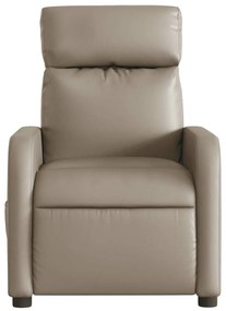 Poltrona reclinável elétrica couro artificial cor cappuccino