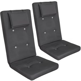 Conjunto de 2 almofadas para cadeira Vanamo 118x45x7cm cinza