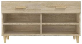 Sapateira 102x35x55 cm derivados de madeira cor carvalho sonoma