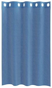 Cortinas de voile com ilhós 2 pcs azul real