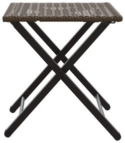 5 pcs conjunto de jantar para jardim dobrável vime PE castanho