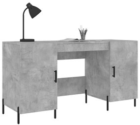 Secretária 140x50x75 cm derivados de madeira cinza cimento