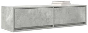Armário para TV Cinza Concreto 100x31x25,5 cm Madeira Engenharia