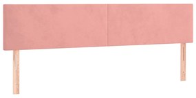 Cama boxspring com colchão 120x190 cm veludo rosa