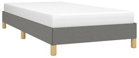 Estrutura de cama sem colchão 90x200 cm tecido cinzento-escuro