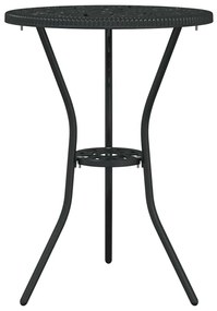 Conjunto de Bistro de Jardim de 3 Peças vidaXL Preto em Alumínio Fundi